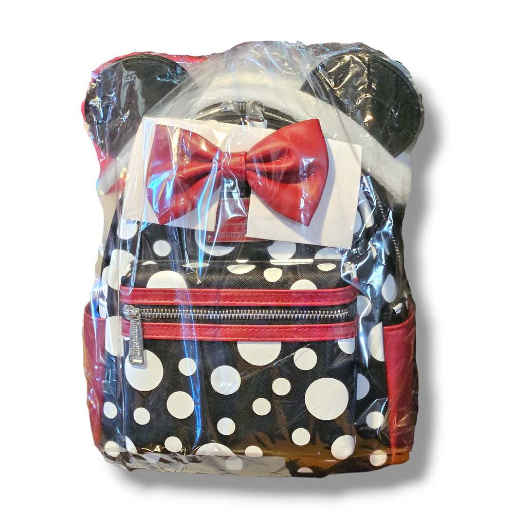 NWT Loungefly‎ Disney Minnie Mouse Bow & Ears Mini Backpack - Picture 6 of 6